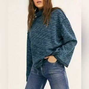 FREE PEOPLE | Sunny Days in Space-Dye Turtleneck Sweater Size S Retail $98!
